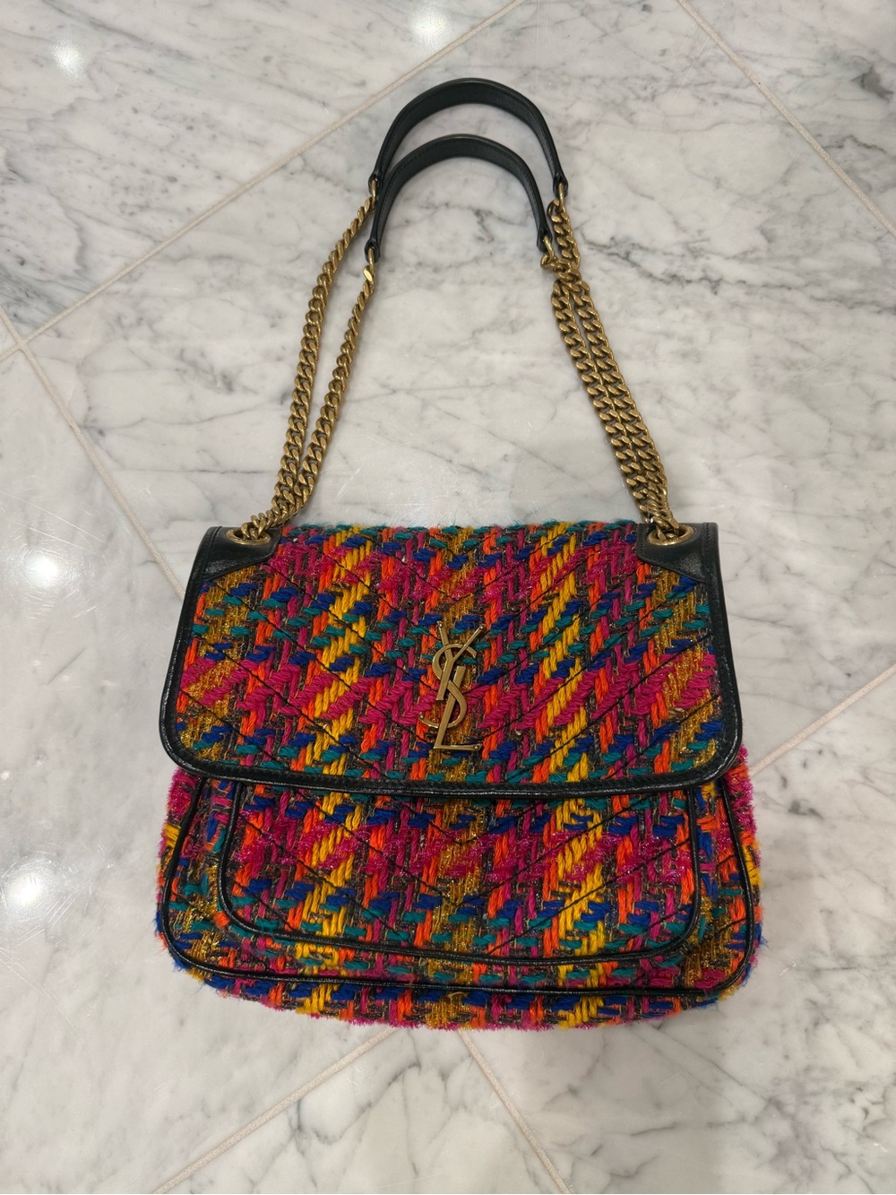 Saint Laurent Tweed Niki Medium - NWOT